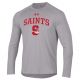 UA Mens LS Gray Tech Tee 2.0